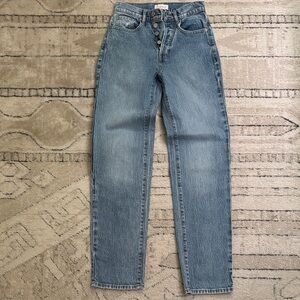 PacSun High-Waisted Blue Denim Jeans Size 23 Stretch Dad Jean